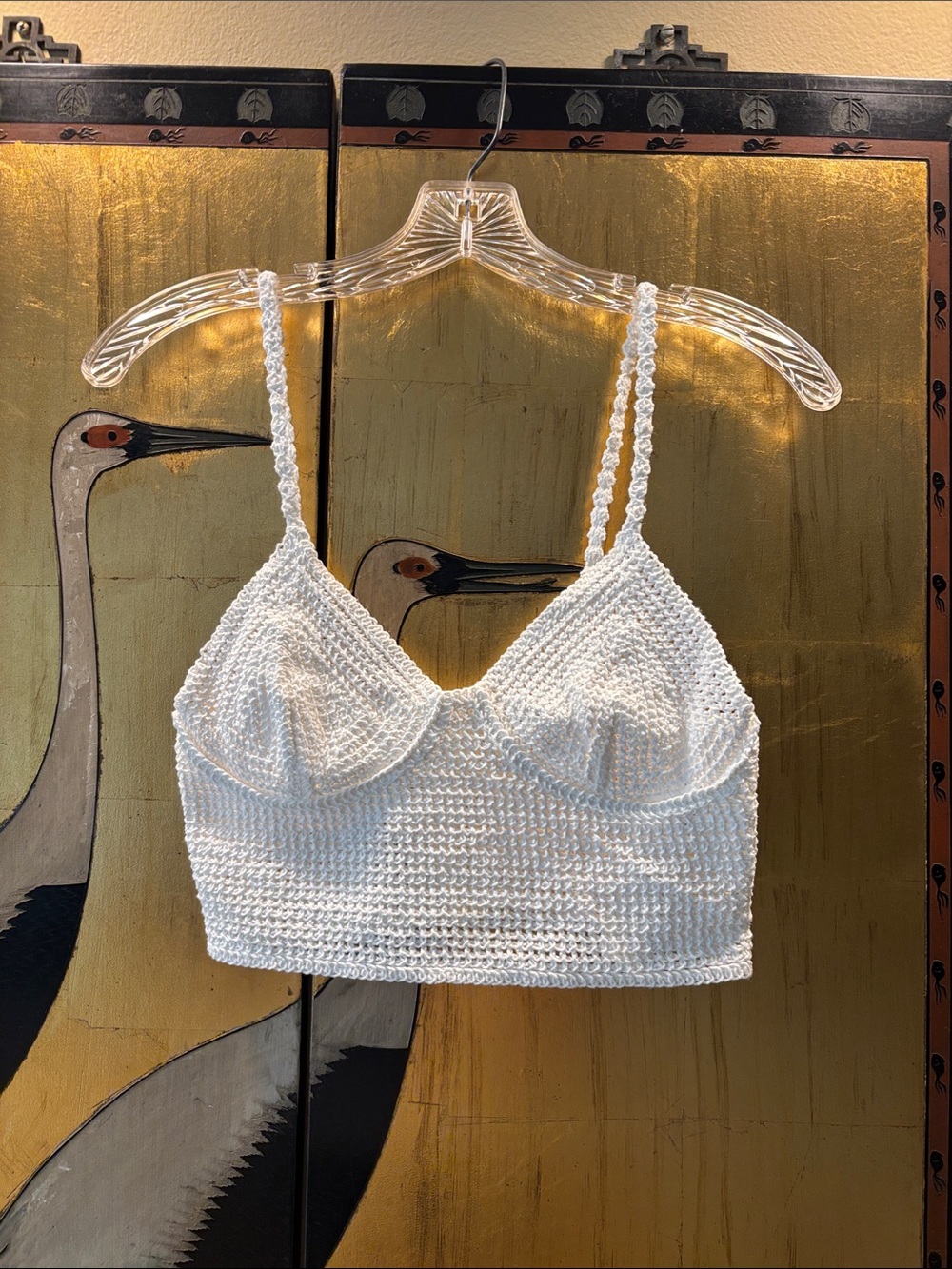 Zara White Crocheted Bralette